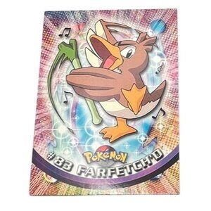 Farfetch'd Pokemon Card Topps #83 TV Animation Edition Series Blue Logo